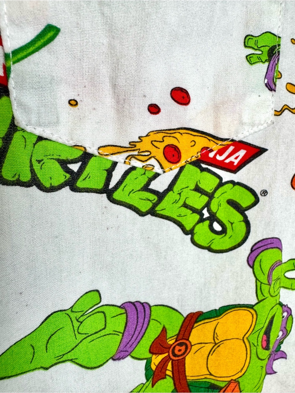 NickelodeonTeenage Mutant Ninja Turtles Hawaiian Shirt Youth Small 6/7 Button Up - Picture 3 of 5